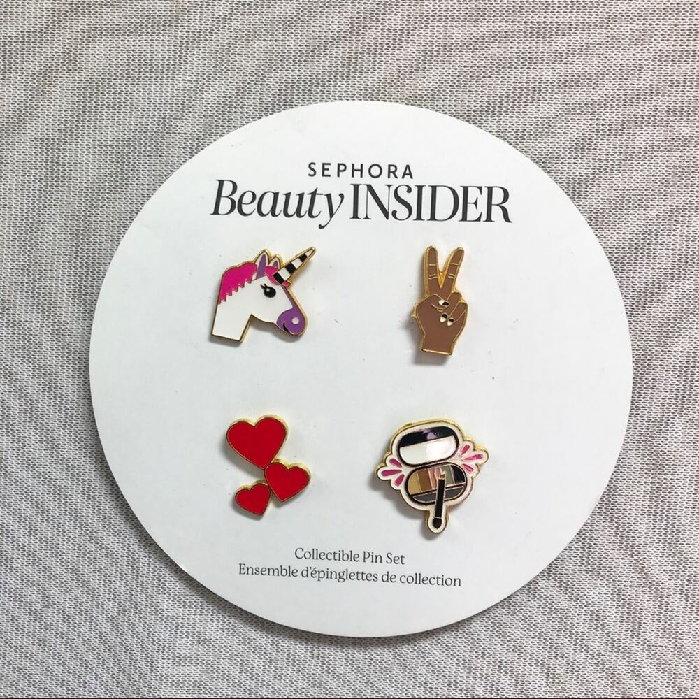 Sephora NWT Unicorn & Heart & Peace & Make Up Kit Pins